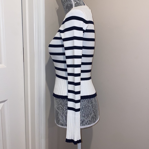 Rails Gemma Sweater In Ivory Navy Stripe size XXS - Picture 7 of 7